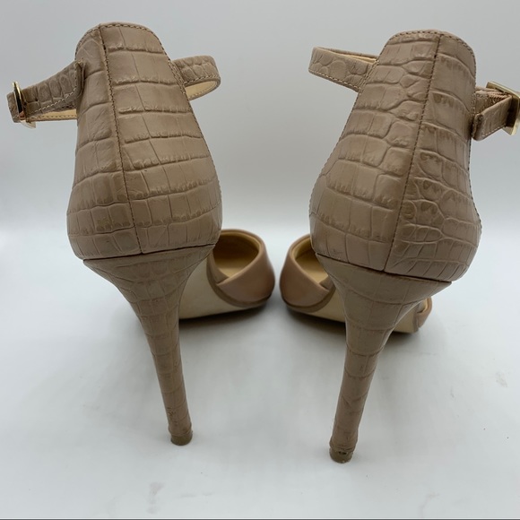 Banana Republic Adjustable Strap Alligator Textured Heel Size 7 - Picture 3 of 10